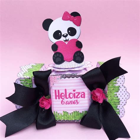 Kit Personalizado Panda Rosa Pe As Elo Produtos Especiais