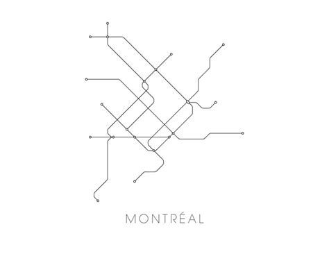 Montreal Subway Map Print Montreal Metro Map Poster - Etsy