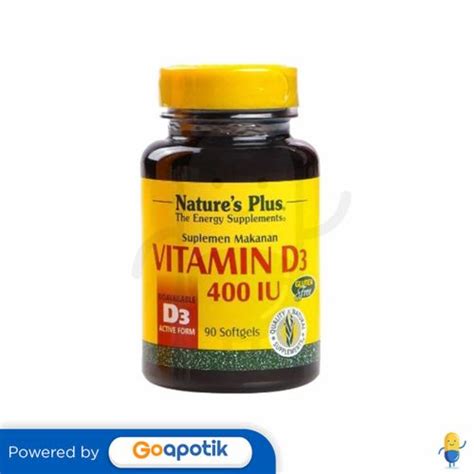 Nature S Plus Vitamin D Iu Botol Kapsul Kegunaan Efek