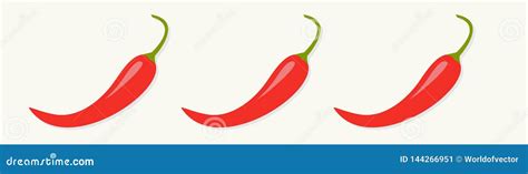 Hot Red Chili Jalapeno Pepper Icon Set Line Isolated White Background
