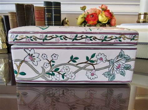 Chinoiserie Jewelry Box Chinoiserie Storage Box Chinoiserie Trinket