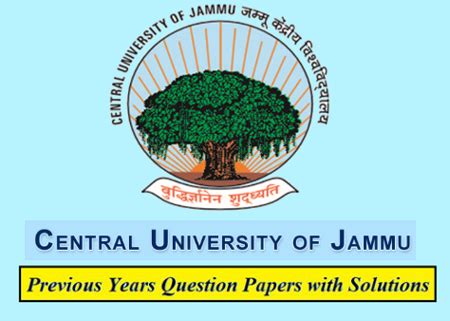 Central University of Jammu Previous Question Papers | Download CUJAMMU ...