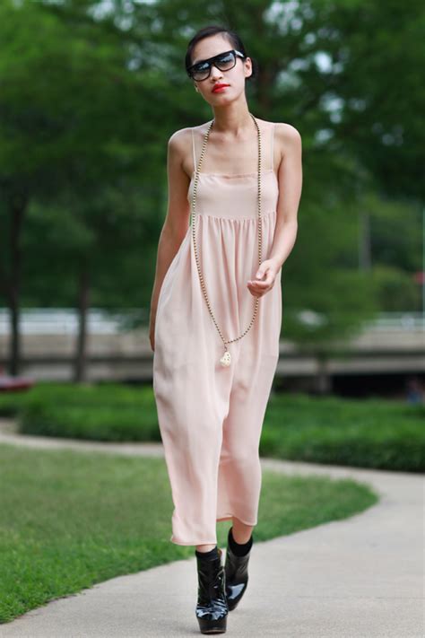 Wednesdays Outfit Vintage Nude Slip Dress Nini S Style