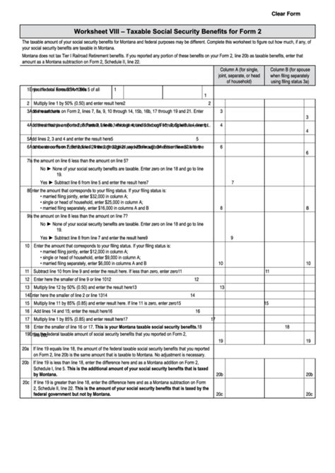 Taxable Social Security Worksheet 2024 Pdf