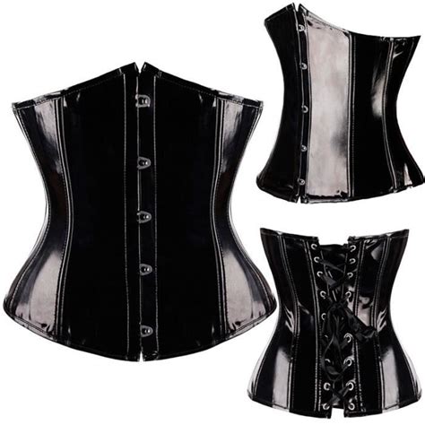 Corset sous le buste en PVC pour dames lingerie amincissante corsets sexy bustiers à la mode