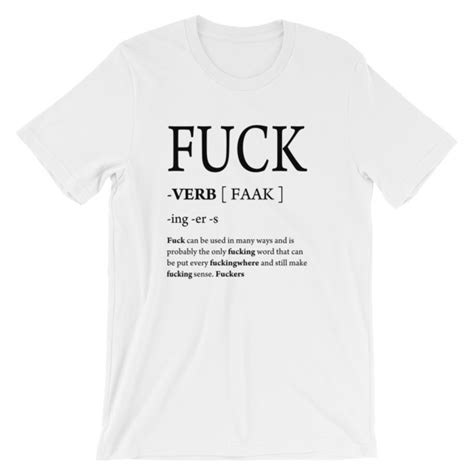 Fuck Verb Faak Short Sleeve Unisex T Shirt Cheap