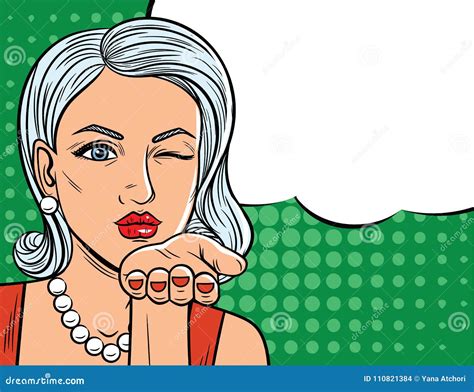Winking Blonde Girl Sticking Out Tongue Emotional Cartoon CharaÑ ter Royalty Free Illustration