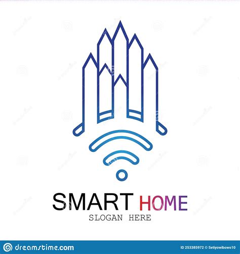 Wifi House Vector Logosmart City Tech Icon Vector Stock Vector