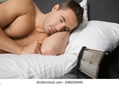Muscular Man Naked Torso Lying Bed Stock Photo Shutterstock