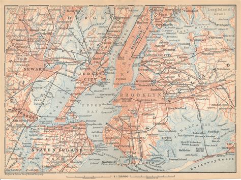 1899 New York City Manhattan Brooklyn Long Island Bronx Etsy