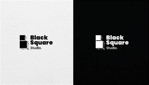 black square logo  behance