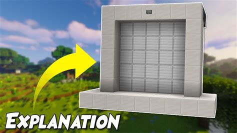 Minecraft X Piston Door Schematic Easy X Piston Door In