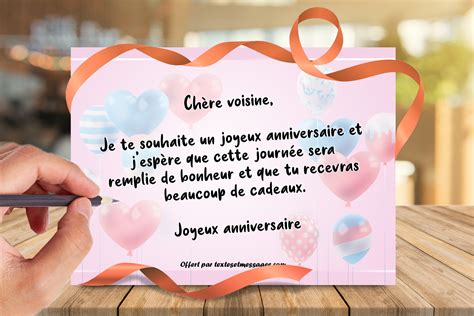 Je Te Souhaite Un Joyeux Anniversaire Ma Voisine Textes Et Messages