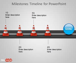 milestone shapes timeline  powerpoint  powerpoint