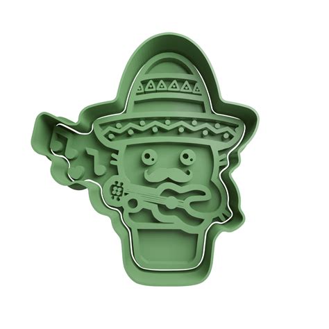 Cactus Mexicano Cortador De Galletas Stl Cortador De Galletas Stl