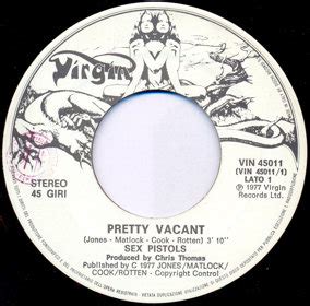 God Save The Sex Pistols Pretty Vacant Italy 7