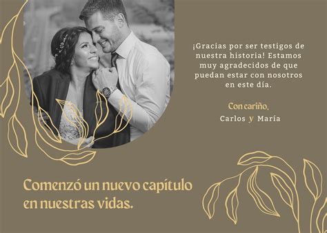 Plantillas de tarjetas de agradecimiento para bodas gratuitas | Canva