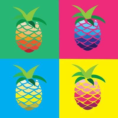 Rainbow Pineapple Vector Art, Icons, and Graphics for Free Download