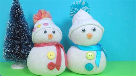 Christmas Craft For Kids No Sew Sock Snowman Youtube