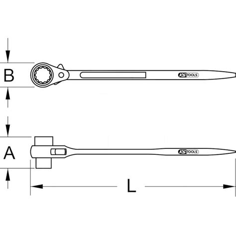 Ks Tools Ratcheting Scaffold Spanner 19x22mm 7885221922 Spare