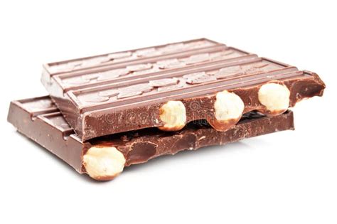 Bar of chocolate with nuts stock image. Image of snack - 19538861