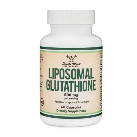 Double Wood Liposomal Glutathione, Липосомальный глутатион 60 капсул ...