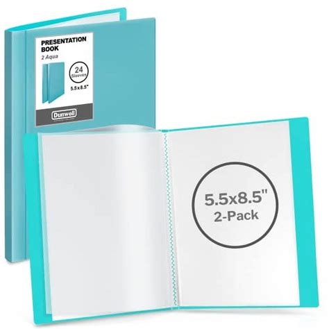 Dunwell Small Binders with Sleeves - Presentation Books 5.5x8.5 (2-Pack ...