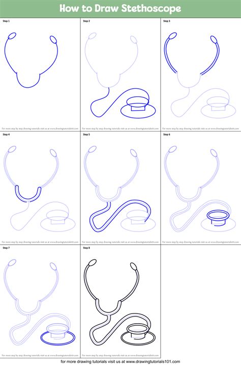 how to draw stethoscope