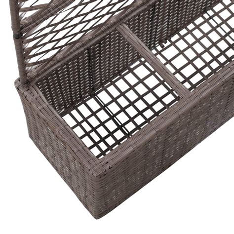 Hochwertige Hochbeet Mit Rankgitter T Pfe X X Cm Poly Rattan