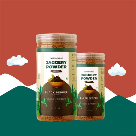Jaggery Powder Black Pepper Tattva Farms