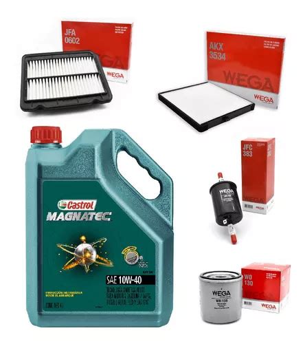 Kit Filtros L Aceite Castrol W Chevrolet Aveo Wega