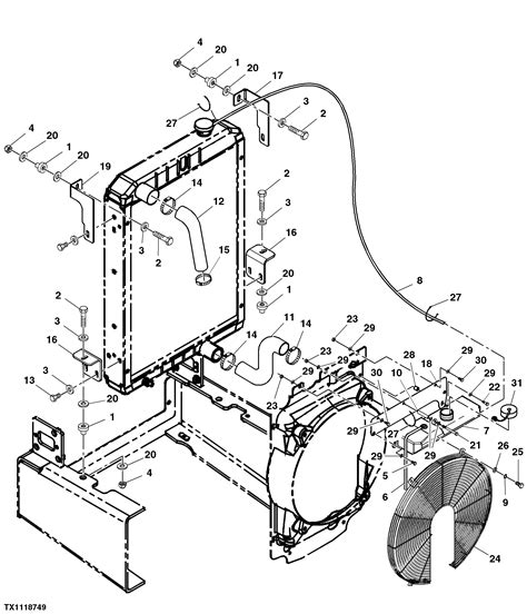 210le Loader Radiator Hoses Overflow Tank And Isolators 888001