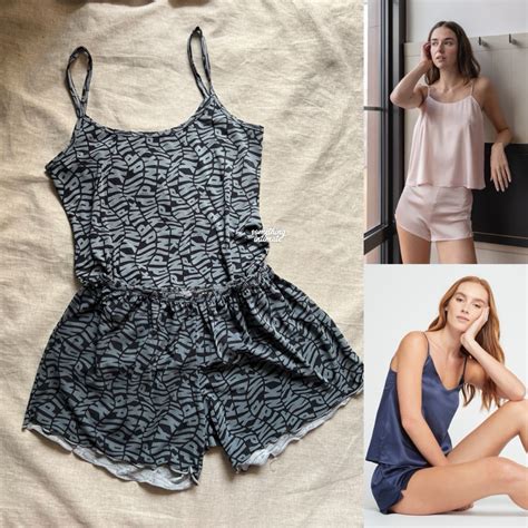 Jual VS PINK Sleepwear Pajamas Set Cami Tank Shorts Baju Tidur Kutang Adem Lingerie