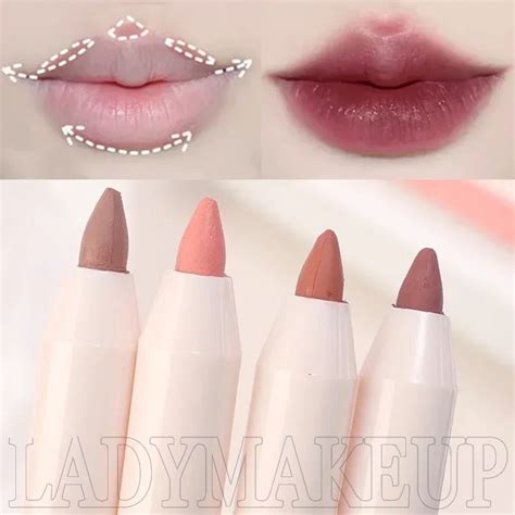 Colors Waterproof Matte Nude Contour Lipstick Long Lasting Non Fading Velvet Lipliner Smooth