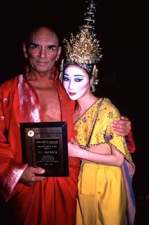 Married Actors Yul Brynner Holding His Editorial Stock Photo - Stock