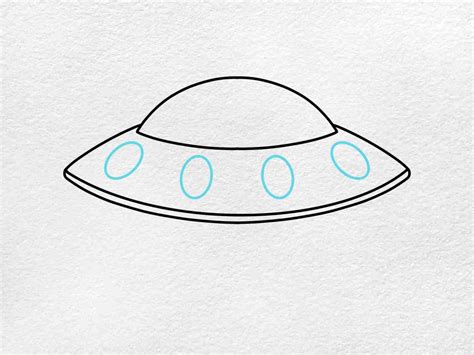 Alien Spaceship Drawing - HelloArtsy