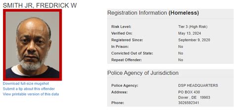 Homeless Sex Offender Notification Delaware State Police State Of Delaware