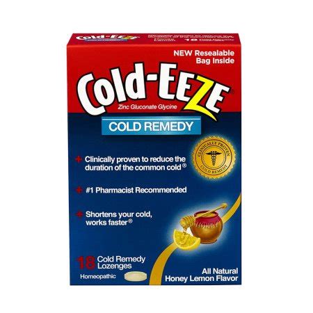 cold eeze cold remedy lozenges honey lemon  count wholesale supplier