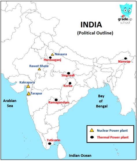 On the given political map of India locate and label the following with appropriate symbols. A ...