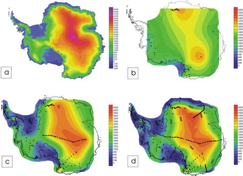 Reconstructed topography of Antarctica, derived from (a) RAMP 5 km ...