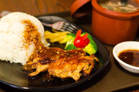 白切鸡拼排骨饭中国菜系食品餐饮摄影素材汇图网