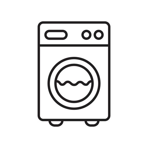 Washing Machine Outline Icon 13096580 Vector Art At Vecteezy