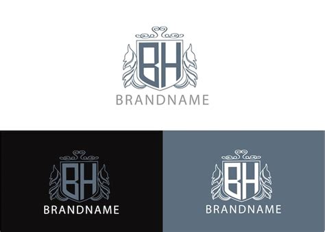 Premium Vector Modern Monogram Initial Letter Bh Logo Design Template