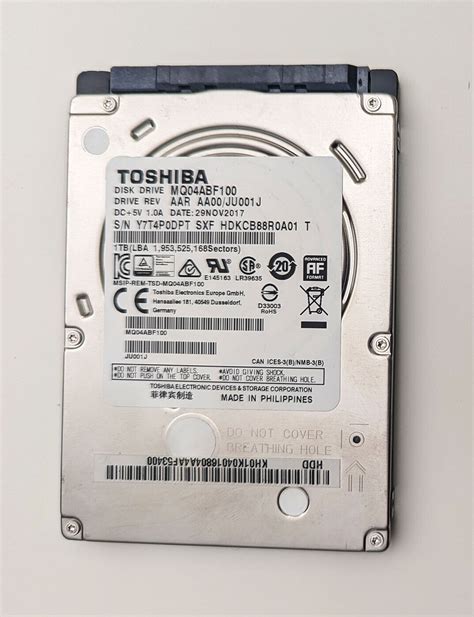 Toshiba MQ04ABF100 2 5 SATA Internal Hard Drive 1TB 5400rpm 7mm 2 5in