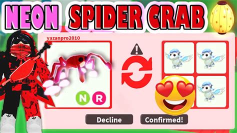 MASSIVE WIN TRADING NEON SPIDER CRAB IN ADOPT ME JAPAN EGG UPDATE