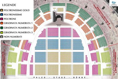 Sitzplan Arena di Verona Opernreiseführer Sitzplan Verona Planer