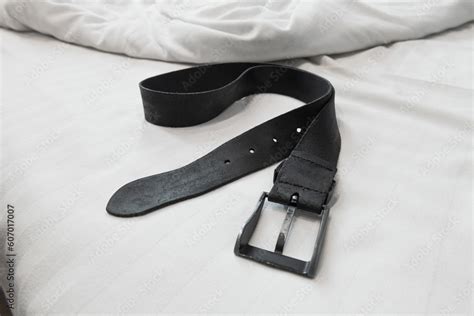 Leather Belt For Spanking On Bed Domestic Discipline Corporal Punishment Spanking Sex Role
