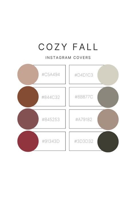 Color Palette For Instagram Cover Fall Color Palette Best Color