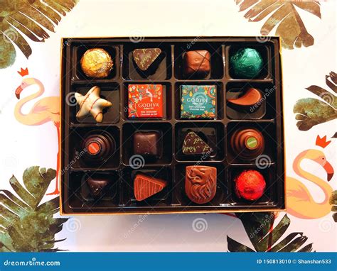 A Gift Box of Godiva Chocolates Editorial Image - Image of concept ...