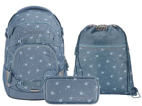 coocazoo Schulranzen Schulrucksack-Set MATE Bloomy Daisy 3-teilig (3 ...